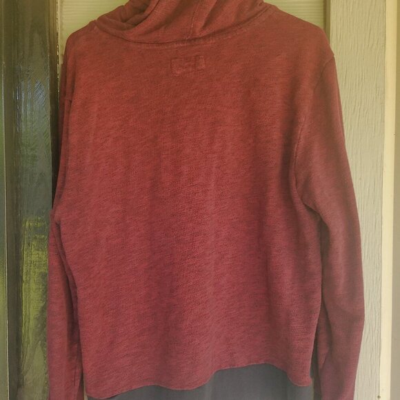 Express Men's Large Full Zip Burgundy Hoodie - Picture 6 of 8